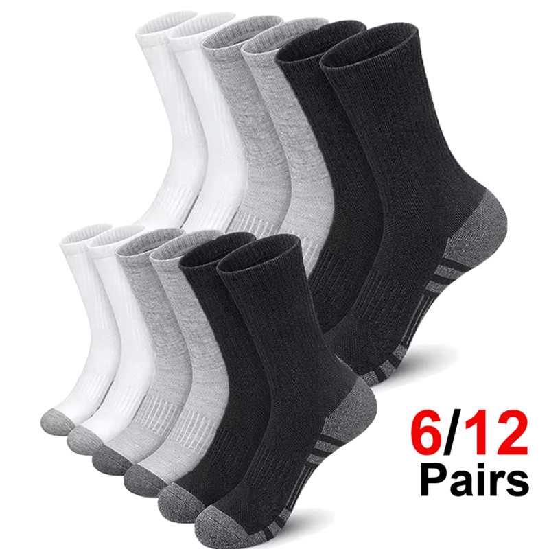 Men's 6 Pairs Pack High Perfor - Cotton Crew Sock Pack reseña y precio