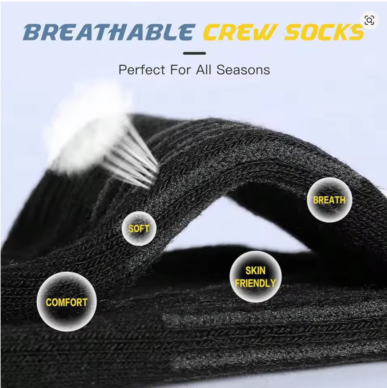 Men's 6 Pairs Pack High Perfor - Cotton Crew Sock Pack reseña y precio