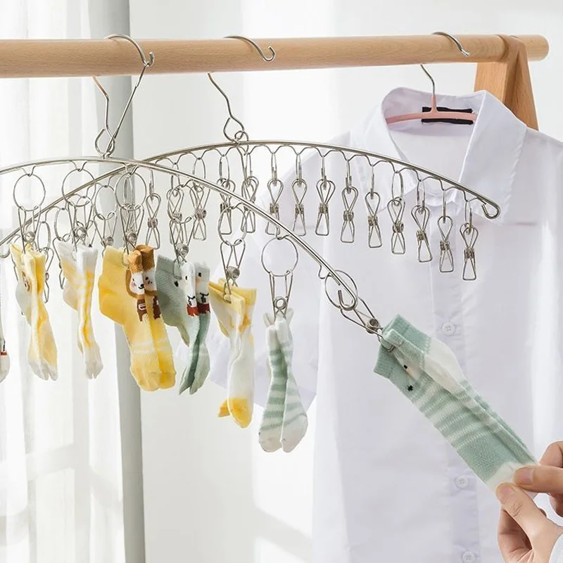 10 Clips Stainless Steel Cloth - Sock Organizer Tray reseña y precio