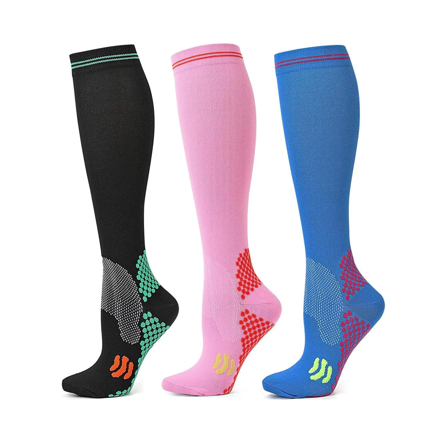 3 Pairs Compression Socks Unis - Knee High Sock Women reseña y precio