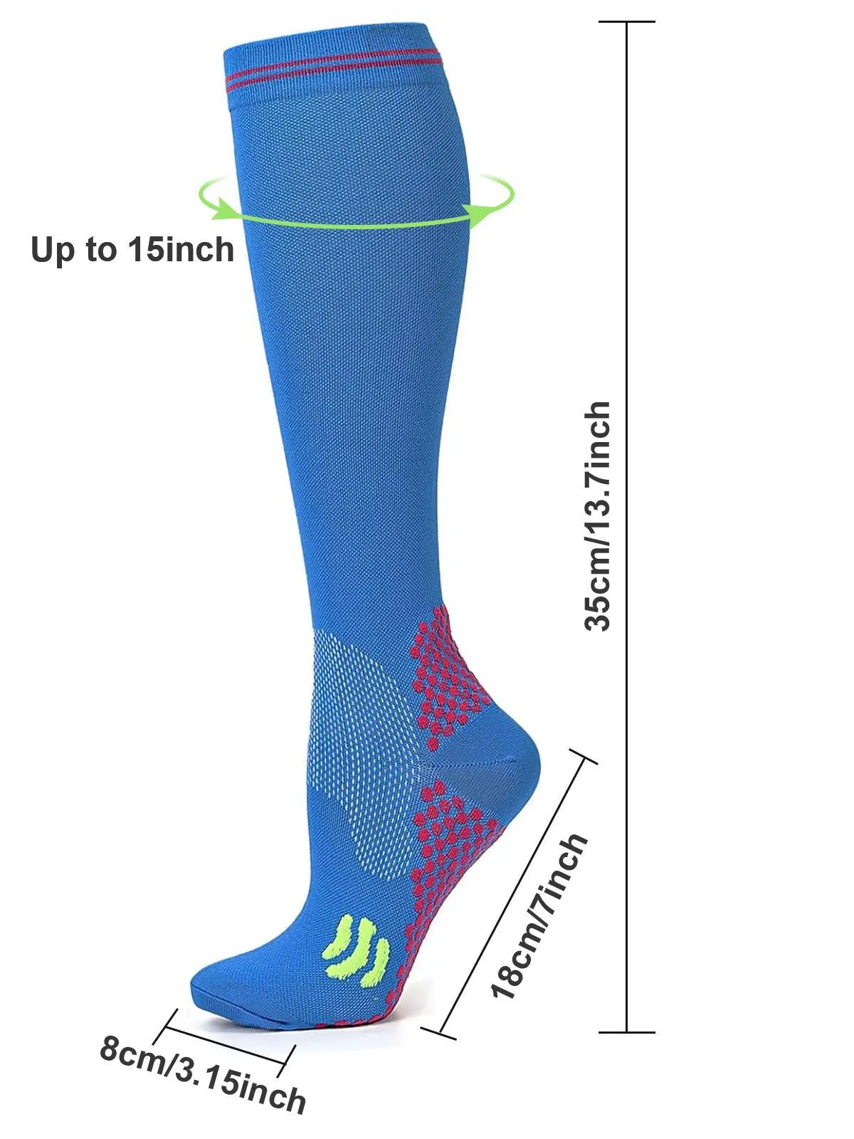 3 Pairs Compression Socks Unis - Knee High Sock Women reseña y precio