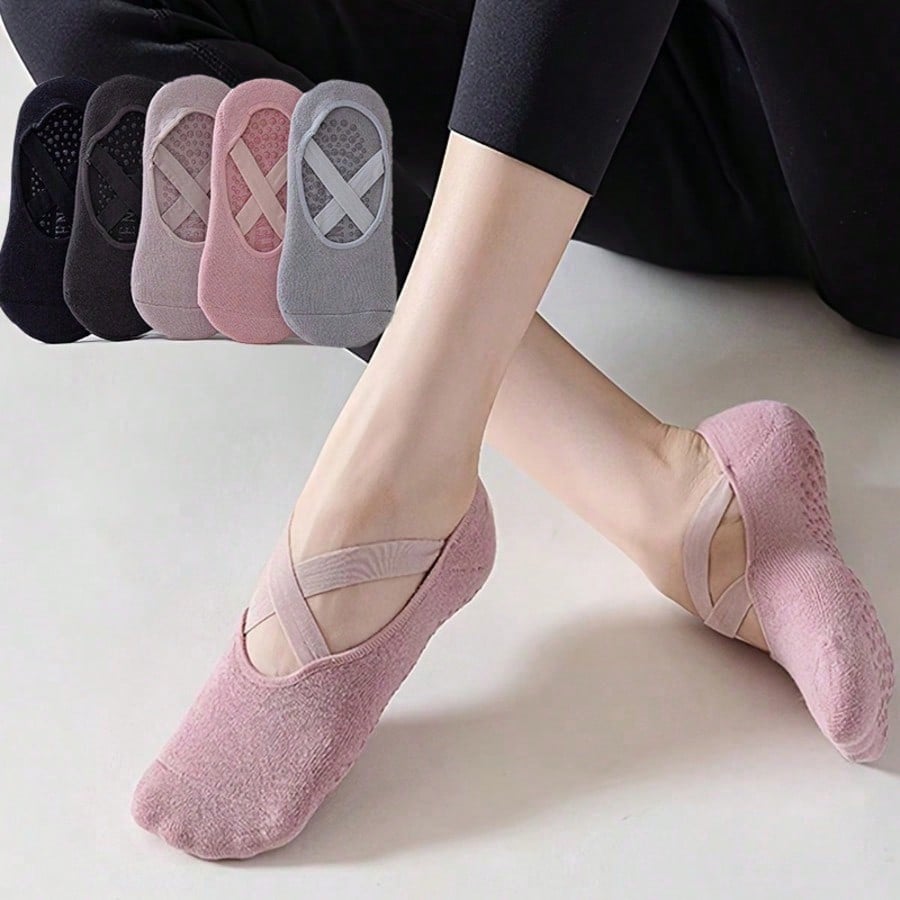 Aesthetic Ballet-Inspired Non  - Grip Sock Yoga reseña y precio