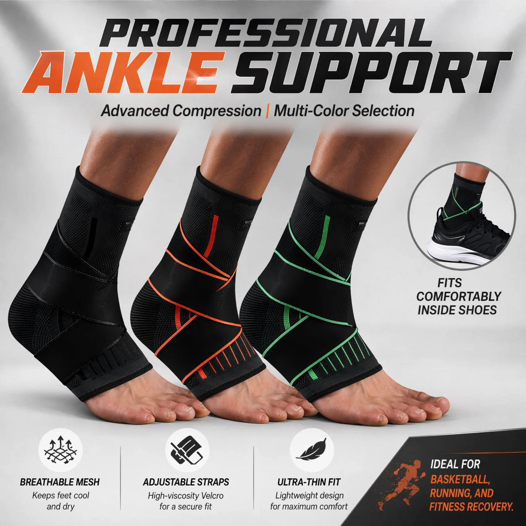 Breathable Compression Ankle B - Ankle Brace Sock reseña y precio