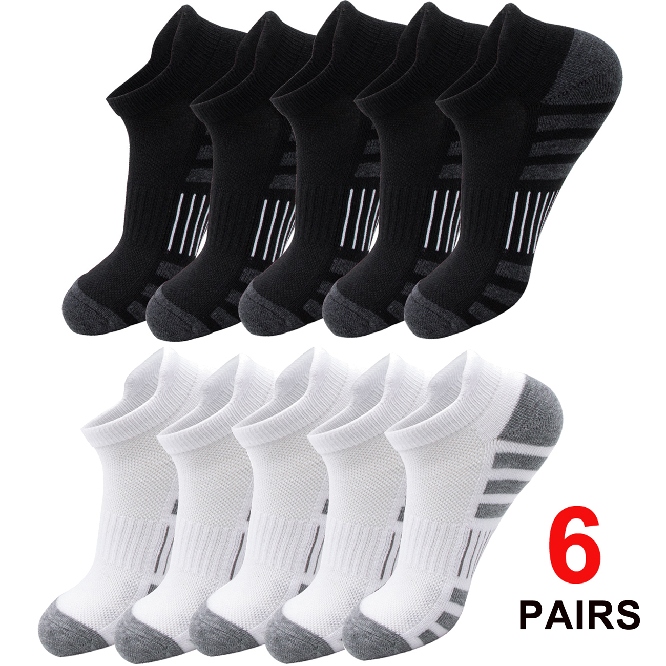 6/24 Pairs Cushioned Breathabl - Ankle Sock Low Cut reseña y precio