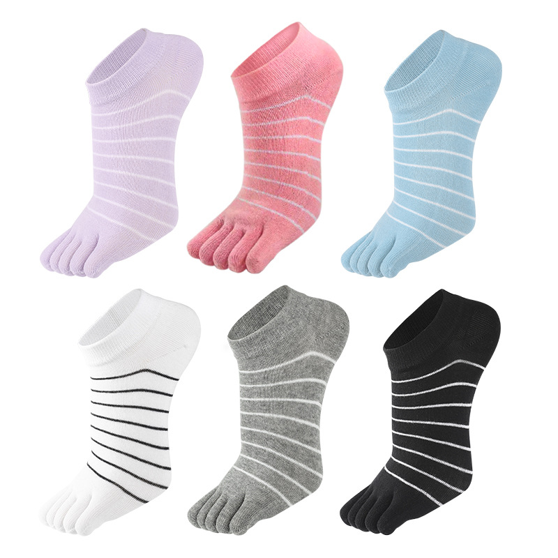 1/5 Pairs Women Striped Five T - Ankle Sock Low Cut reseña y precio