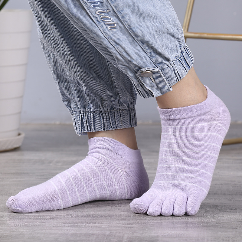 1/5 Pairs Women Striped Five T - Ankle Sock Low Cut reseña y precio
