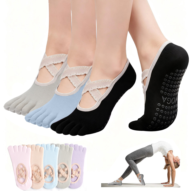 Ladies Non-Slip Pilates Socks  - Grip Sock Yoga reseña y precio