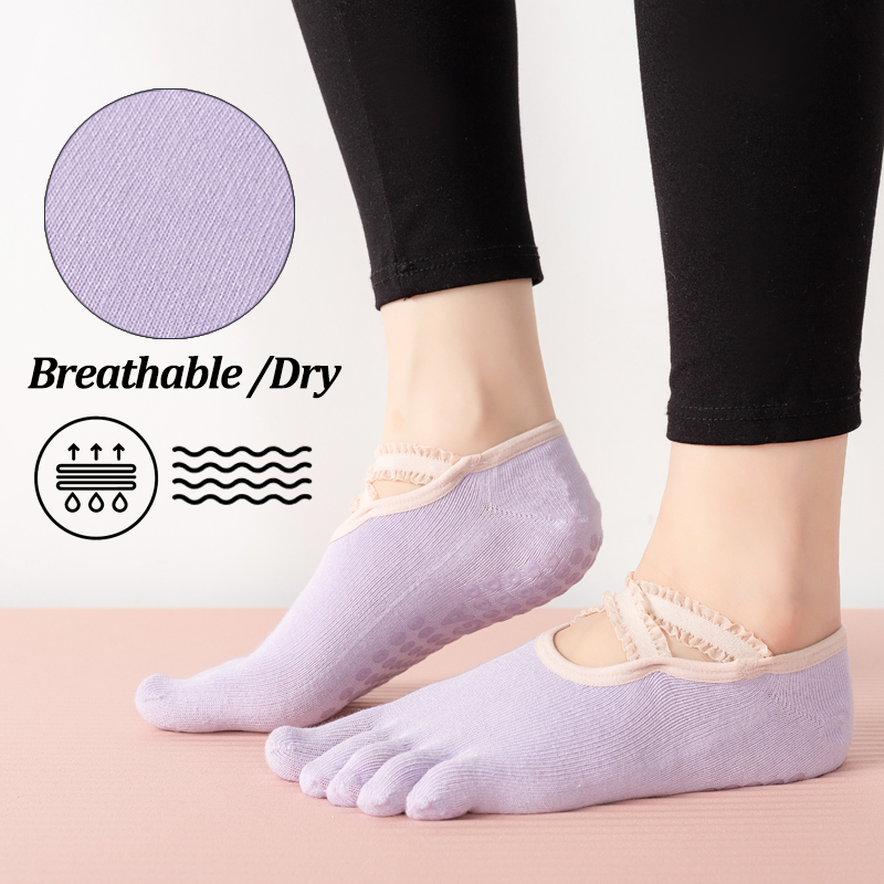 Ladies Non-Slip Pilates Socks  - Grip Sock Yoga reseña y precio