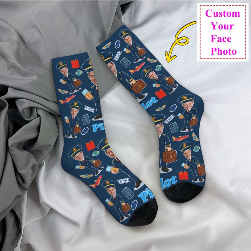 Novelty Men's Funny Pilot Cust - Dress Sock Men reseña y precio