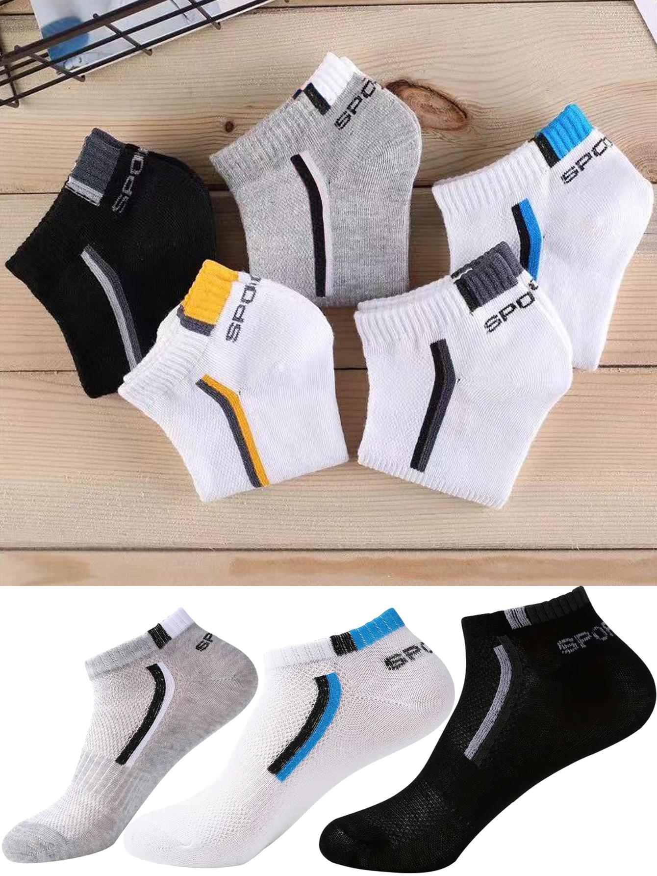 5/40 Pairs Mens Ankle Boat Soc - Ankle Sock Low Cut reseña y precio