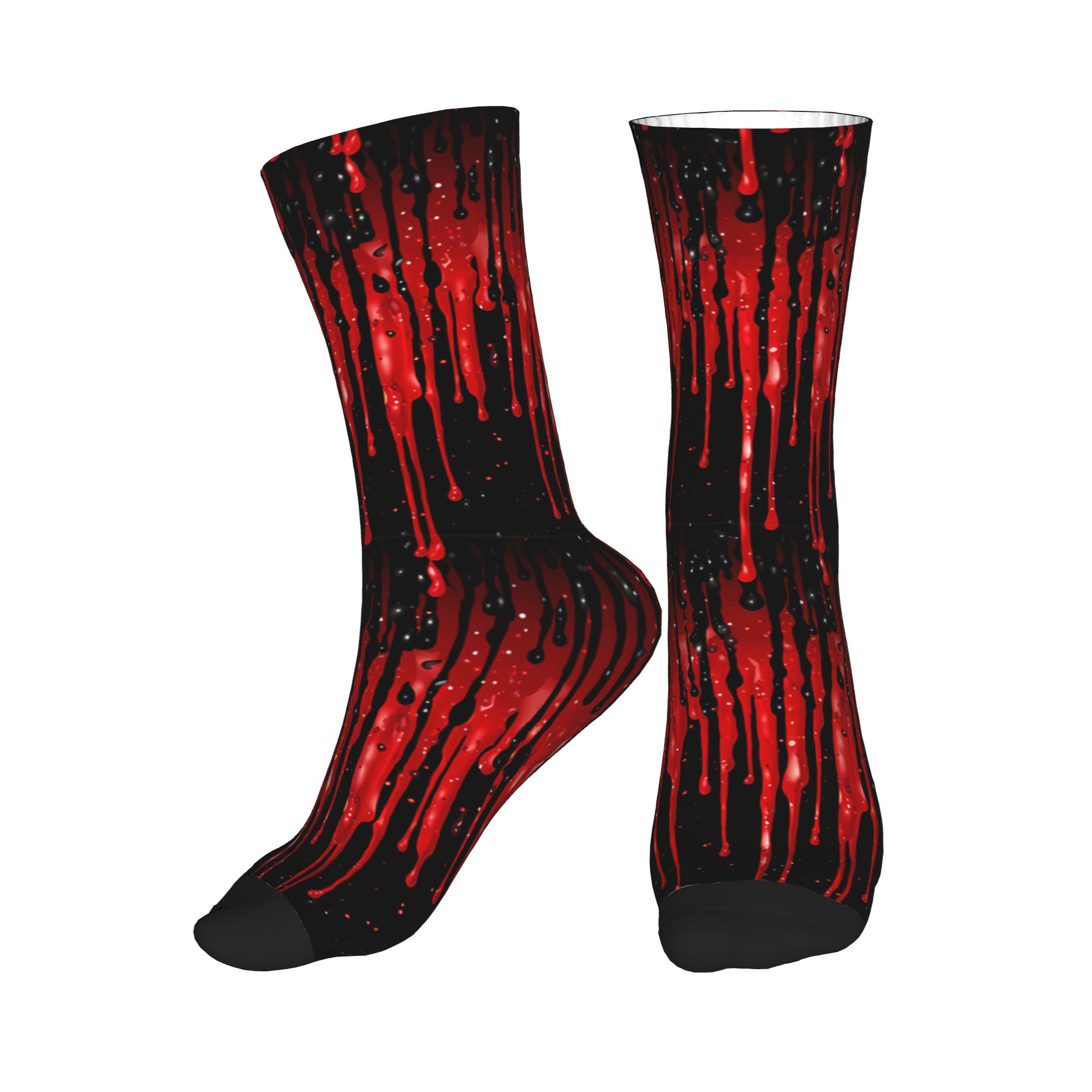 Dripping Red Liquid Pattern  M - Dress Sock Men reseña y precio