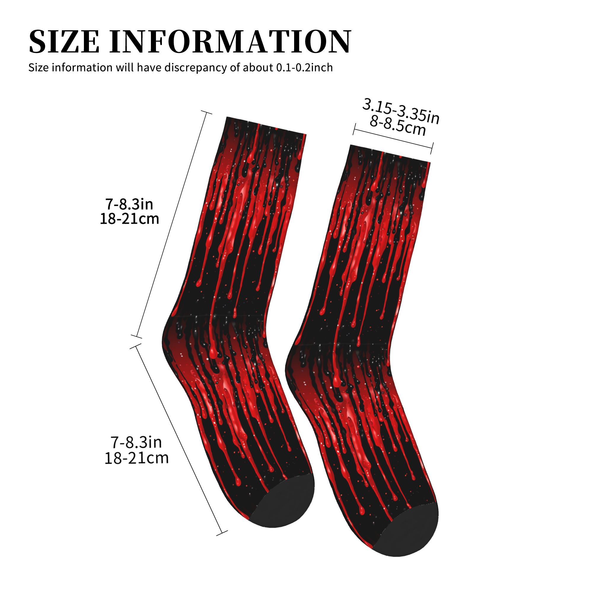 Dripping Red Liquid Pattern  M - Dress Sock Men reseña y precio