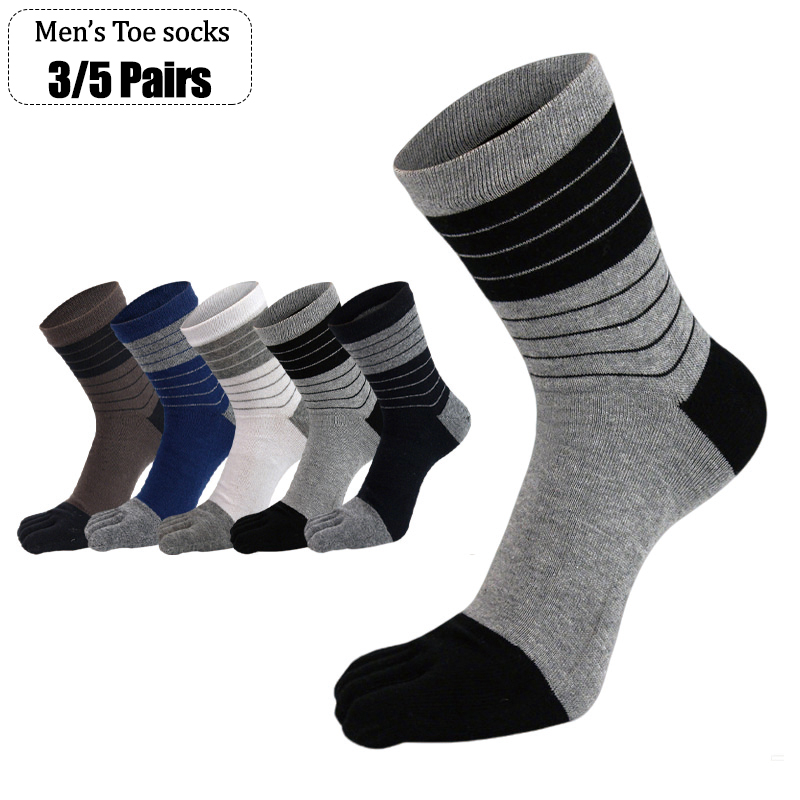3/5 Pairs Men Five Toe Crew So - Toe Sock Split reseña y precio