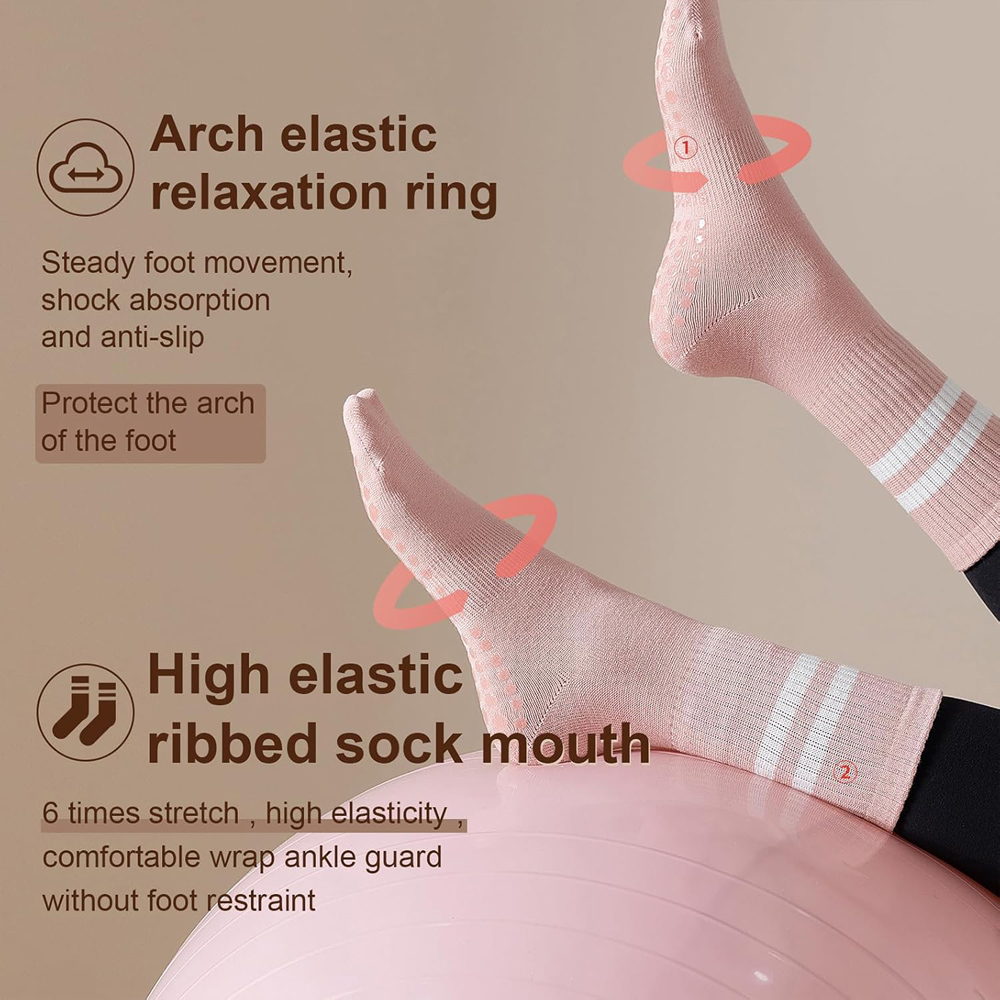 Yoga Pilates Socks with Grips  - Grip Sock Yoga reseña y precio