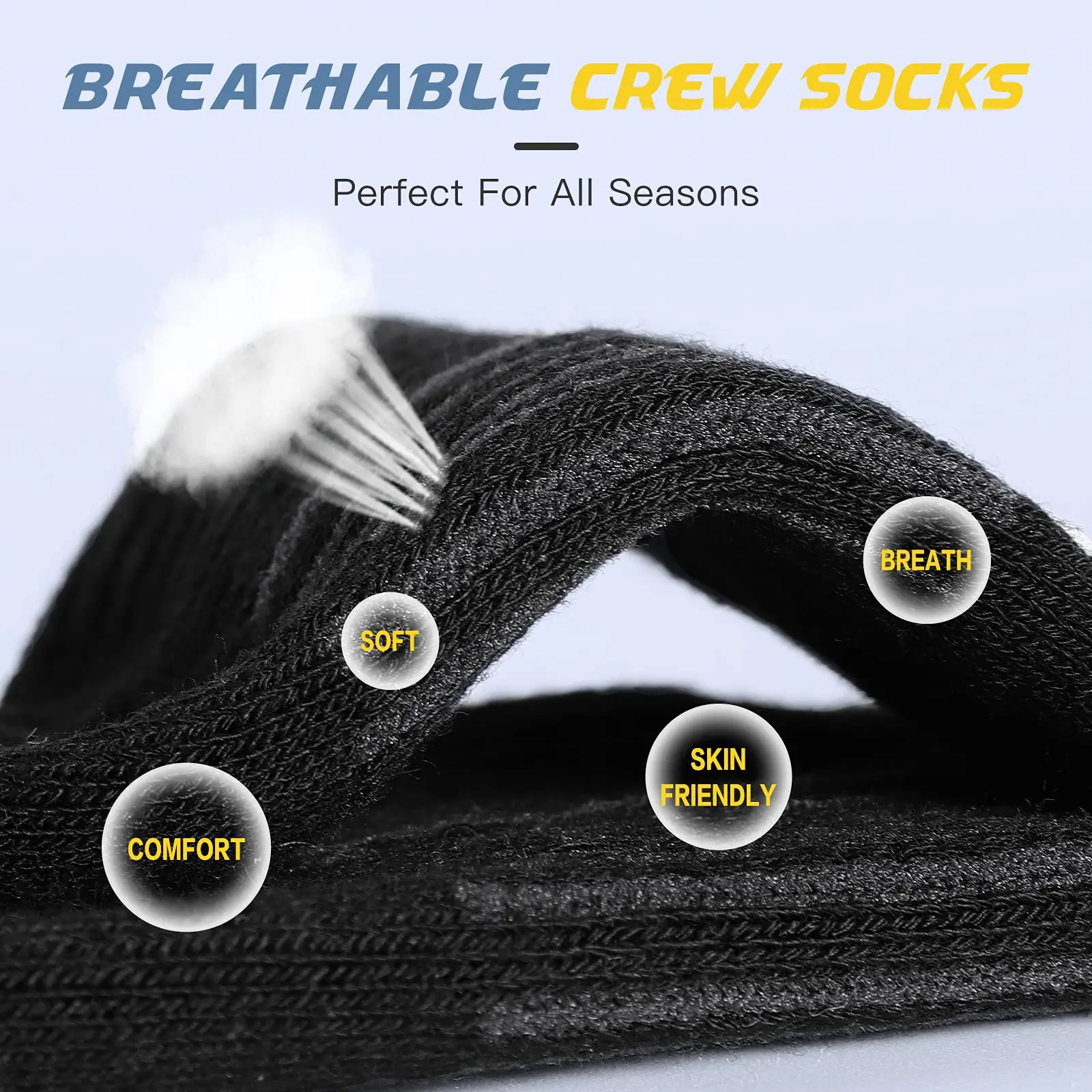 6 Pairs Men's Cushioned Crew S - Cotton Crew Sock Pack reseña y precio