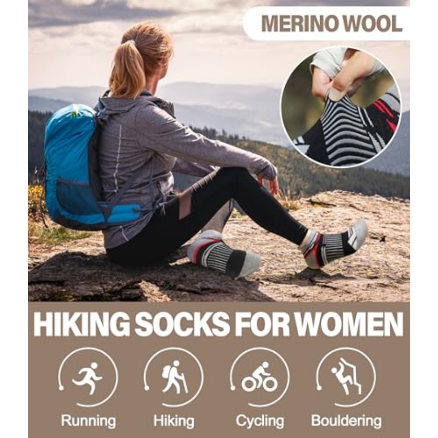 LANLEO Merino Wool Ankle Runni - Wool Hiking Sock reseña y precio