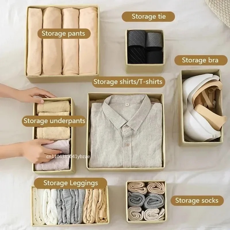 Fabric Underwear Storage Box D - Sock Organizer Tray reseña y precio