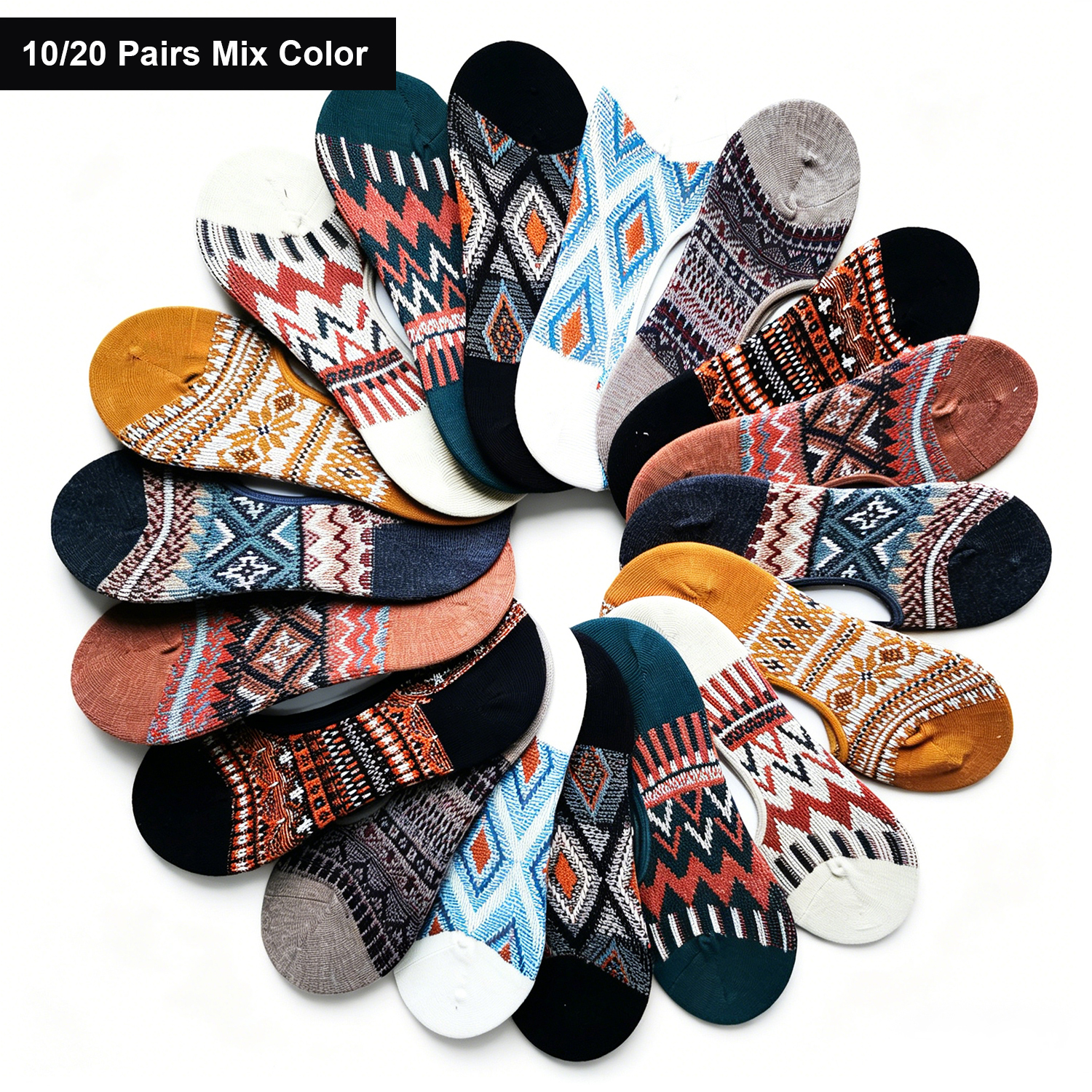 10/20 Pairs No Show Socks Men  - No Show Sock Women reseña y precio