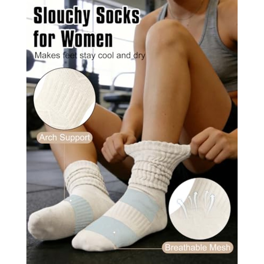 Athletic Slouchy Socks for Wom - Boot Sock Slouchy reseña y precio