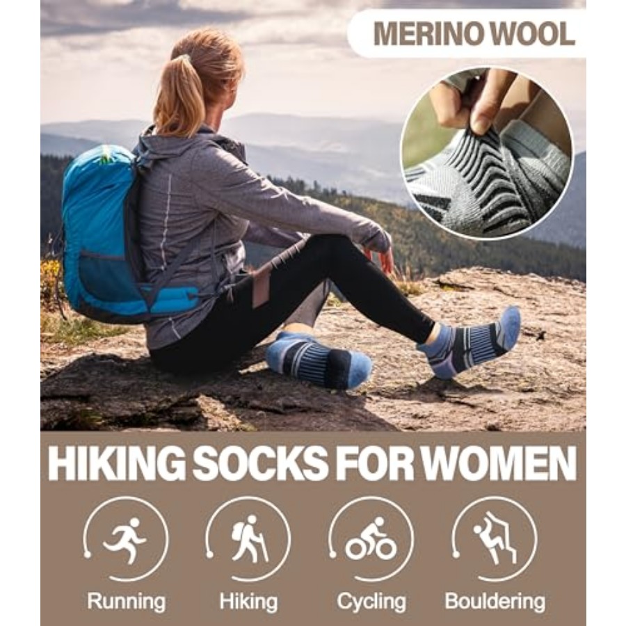 LANLEO Merino Wool Ankle Runni - Wool Hiking Sock reseña y precio