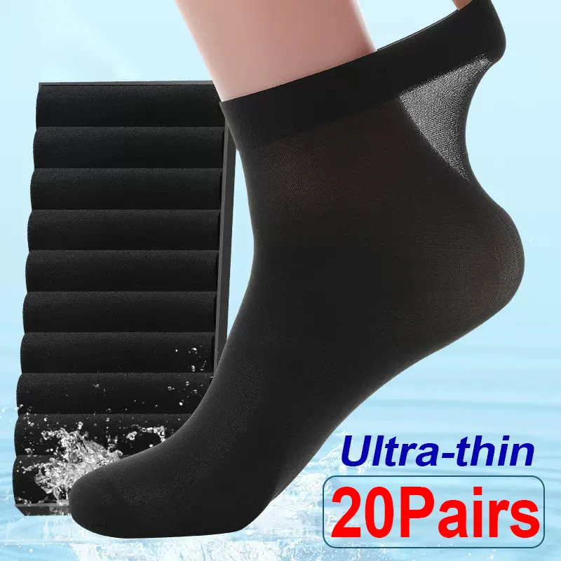 Men Ice Silk Socks Summer Spri - Silk Sock Bamboo reseña y precio